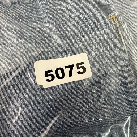 AMO Size 29 Blue Twist Heartbreaker Ankle Slim Straight Fray Hem Jeans - Picture 15 of 16